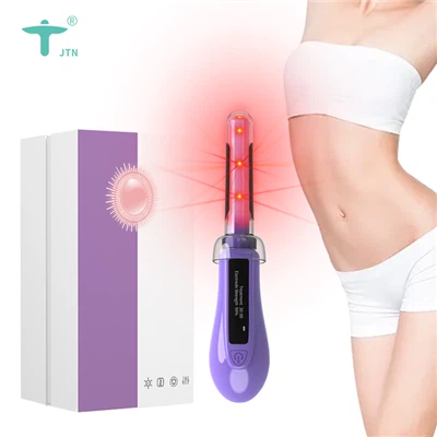 Piros fényterápiás eszköz a női egészségügyi rehabilitációhoz